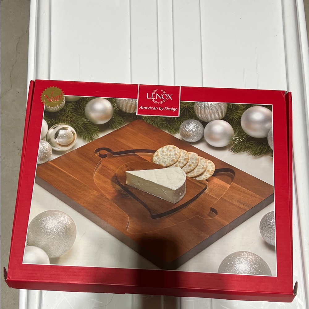 Lenox Brown and Silver Cheese Board